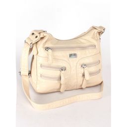 Сумка женская искусственная кожа Guecca-RY 018, 1отд+карм/пер, плечевой ремень, светло-бежевый SALE 245436