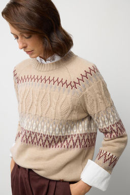 ЕВ 30278/ш/бежевый джемпер жен