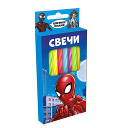 Свечи для торта 6 штук, с цветным пламенем, Человек-Паук