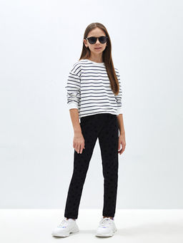 Beli Lastikli Bask?l? K?z ?ocuk Uzun Tayt - Waikiki фото 2