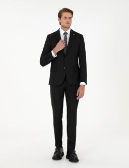 Siyah Ex. Slim Fit Y_nl_ Tak_m Elbise