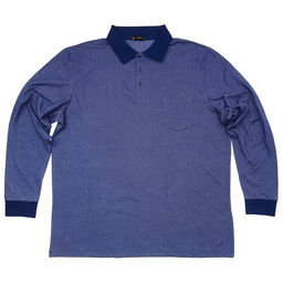 Рубашка-поло с рукавами "Fazo-R" великан (пике синий негатив)