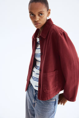 Chaqueta de sarga con cuello camisero - H&m фото 4