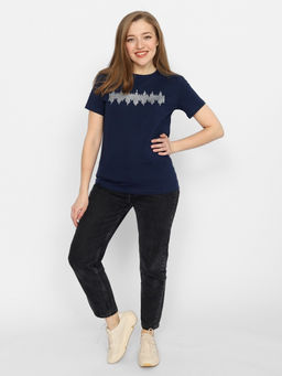 CRB wear/FSMW 60256-41 Футболка женская,темно-синий/Ex.Cherubino  фото 2