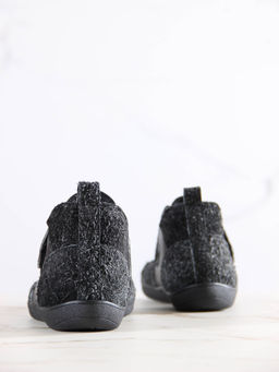 Босоногие ботинки 206.NATAbl.Черная кожа+черный джангл/Мех