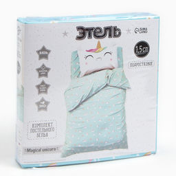 Постельное бельё Этель 1,5 сп Magical unicorn, 143х215 см, 150х214 см, 50х70 см -1 шт, 100% хл, бязь  фото 5