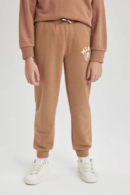 Спортивные брюки для мальчиков с принтом и эластичным карманом на шнуровке на талии - Defacto фото 4