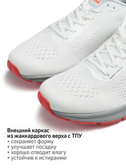 Кроссовки беговые JOGEL Hyperlight 2.0 White/grey/red  фото 16