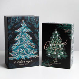 Набор подарочных коробок 3 в 1 Ёлочки, 26 17 1032.5 20 12.5 см - Дарите счастье фото 15