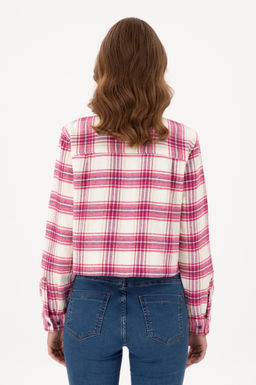 Женская фиолетовая рубашка с длинным рукавом Дополнительная скидка 11% в корзине - U.s. polo assn фото 5