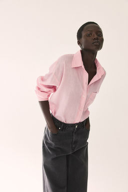 Camisa oversize de lino