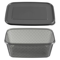 Контейнер для заморозки и хранения продуктов пластмассовый Кристалл 1,3л, 18х12,5х8см, черный, Phibo (Россия) - Домашняя мода фото 3