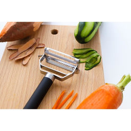 Овощечистка Доляна Venus, 21 см, нержавеющая сталь, чёрная  фото 8