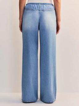 Широкие джинсы с регулируемым поясом из тенселя ZR2605092358-101 / Zarina