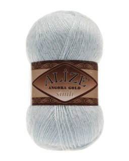 Ангора голд сим (Angora gold sim) пряжа Alize 20%шерсть 5%метанит 75%акрил 5х100г/500м фото 22