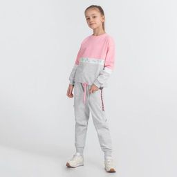 CRB wear/CWJG 70117-11-292 Брюки для девочки, светло-серый меланж/Ex.Cherubino  фото 2