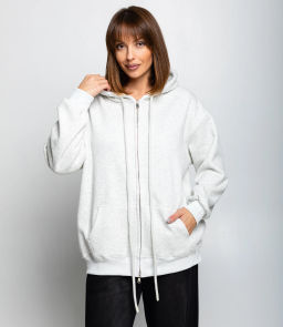 Толстовка #КТ8813 (9), светло-серый меланж