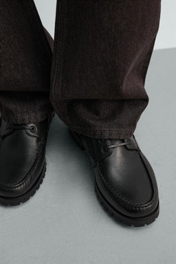 ZAPATO N?UTICO PIEL / Negro - Zara фото 3