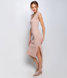 Платье #КТ83008, бежевый - Dommod фото 2