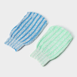 Мочалка - варежка для тела массажная Доляна, 19×11 см, жёсткая, МИКС