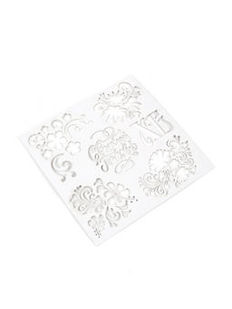 Цена за 2 шт. Трафарет для украшения пасхальной выпечки в наборе с топперами Мира и тепла