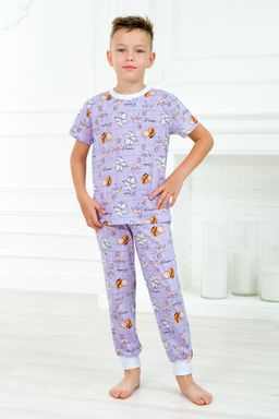 Пижама детская из футболки и брюк из кулирки Фламинго - Амадэль фото 4