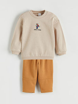 Bisiklet Yaka Erkek Bebek Sweatshirt ve E?ofman Alt?