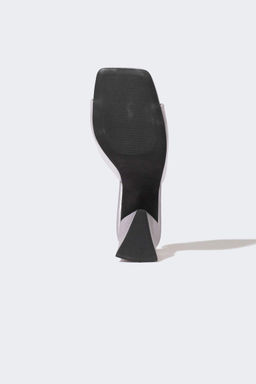 Женские тапочки на каблуке с высокой подошвой и одним ремешком - Defacto фото 4