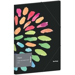 Папка для тетрадей, на резинке А5+ Berlingo "Aqua" (FB5_A5011) 600мкм, с рисунком