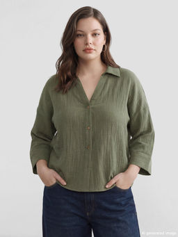 Dokulu Oversize Kad?n G?mlek