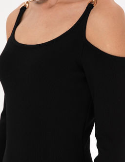 Siyah Ex. Slim Fit Triko Elbise - Pierre cardin фото 6