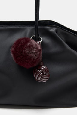 KNOTTED FAUX FUR CHARM - Zara фото 4