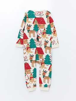 Bisiklet Yaka Uzun Kollu Bask?l? Erkek Bebek Tulum - Waikiki фото 2