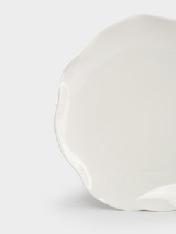 Тарелка закусочная, 20 см, фарфор P, белая, Волнистый край, White ocean - Anna lafarg фото 6