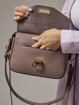 Женская сумка кросс-боди Azaro 3684 розово-серый