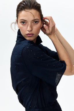 Oversized broderie anglaise shirt - H&m фото 6