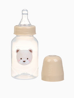 Бутылочка для кормления Bear 150 мл, цилиндр, бежевый Mum&Baby