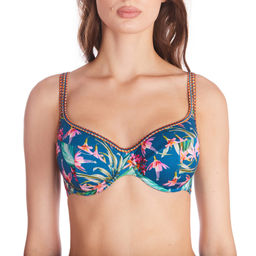 -10% Бюстгальтер купальный Milavitsa 470382 морская волна набивной