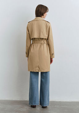 Kahverengi Trenckot - Mavi фото 4