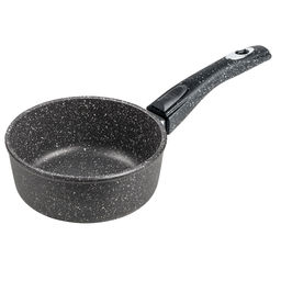 Ковш с тефлоновым покрытием 1,0л, д16см Гранит, h7см, s0,4см, съемная ручка из термостойкого пластика (Россия)