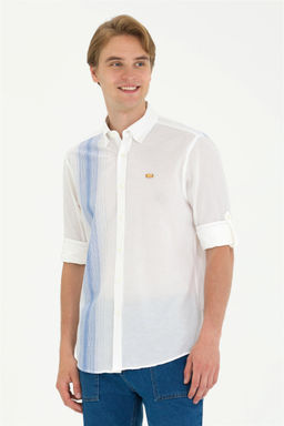 U. S. Polo Assn Мужская белая рубашка с длинным рукавом - U.s. polo assn фото 8