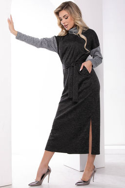 Платье Мишель (грей/блэк) П7985