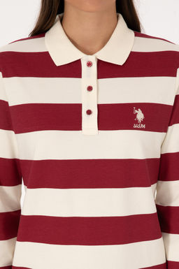 Kad_n Koyu Frambuaz Sweatshirt Sepette S_rpriz _ndirim - U.s. polo assn фото 6
