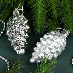 Елочное украшение Шишка 8 штук 8 см / 5620 /уп 72/ микс (Красный) - Галеонтрейд фото 7