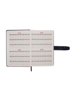 Ежедневник недатированный А5, с хлястиком, 128 листов, в линейку, пвх, синий - Simaland фото 4