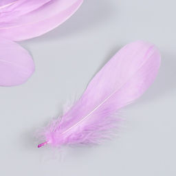 Набор декоративных перьев 160-190 мм (5 шт), сиреневый