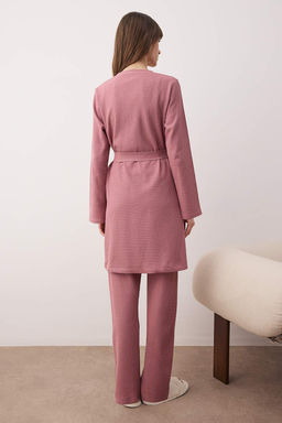 Gul Kurusu Pamuk Polyester Duz Kaskorse Orme Pijama Tak?m? THMAW26PT00215 - Trendyolmilla фото 8