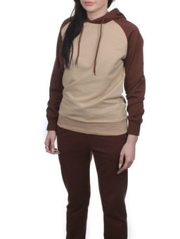 NOE103 BROWN/BEIGE Костюм спортивный женский (хлопок 90%, полиэстер 10%) - Fashion фото 6
