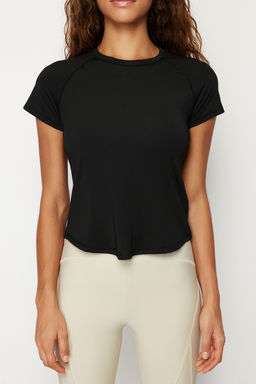 Siyah Reflektor Bask? Detayl? Orme Spor T-Shirt THMSS24TS00002