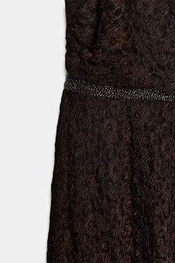 HALTERNECK LACE DRESS WITH SPARKLES - Zara фото 14